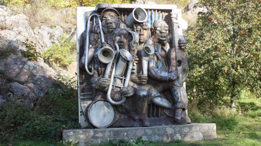 Jazzkapellet - en annan skulptur av Allan Ebeling, som står i Holmbergsparken.
